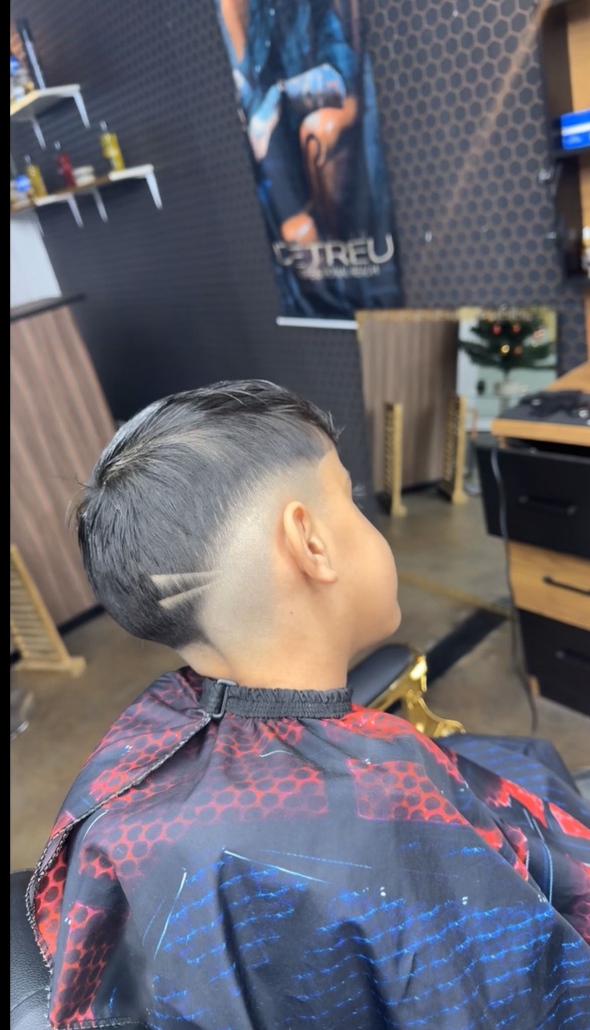 Impressiefoto van een klant in de stoel