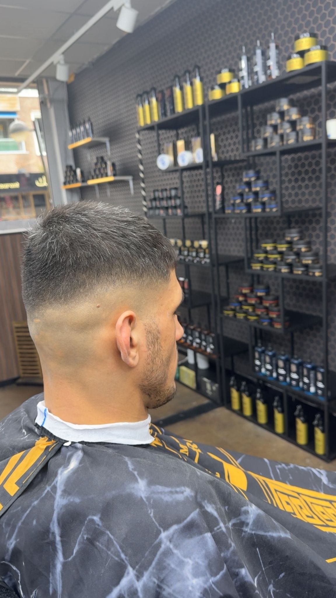 Impressiefoto van strak afgewerkte fade